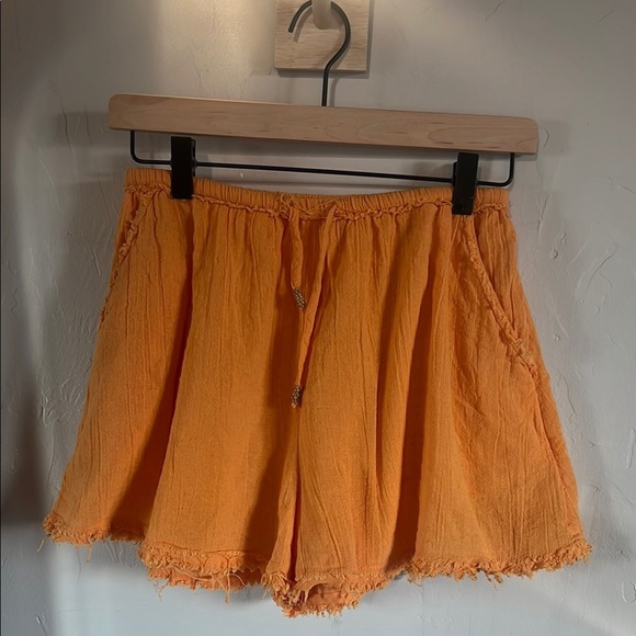 Free People Pants - Free People High Waist Orange Shorts